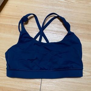 Dark Blue lululemon energy bra. Size 6. Never worn.